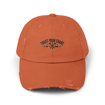 Trust Your Chart, Not the News” – Embroidered Minimalist Trading Dad Hat - Candleholm