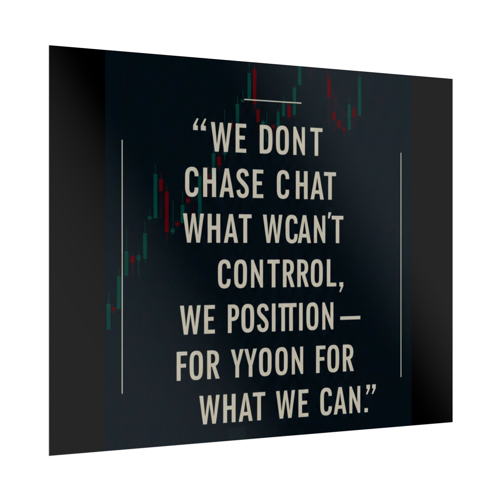 We Don’t Chase What We Can’t Control Art Poster, Motivational Quote Print, Modern Home Decor, Office Inspiration, Thoughtful Gift Idea - Candleholm