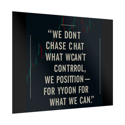 We Don’t Chase What We Can’t Control Art Poster, Motivational Quote Print, Modern Home Decor, Office Inspiration, Thoughtful Gift Idea - Candleholm