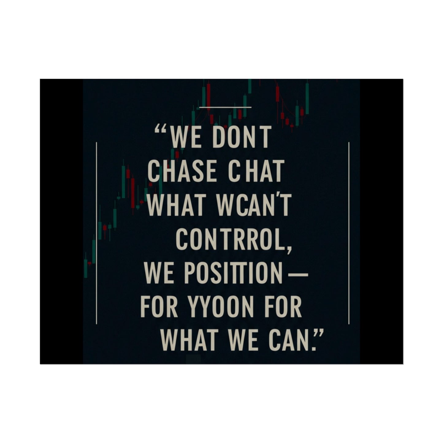 We Don’t Chase What We Can’t Control Art Poster, Motivational Quote Print, Modern Home Decor, Office Inspiration, Thoughtful Gift Idea - Candleholm