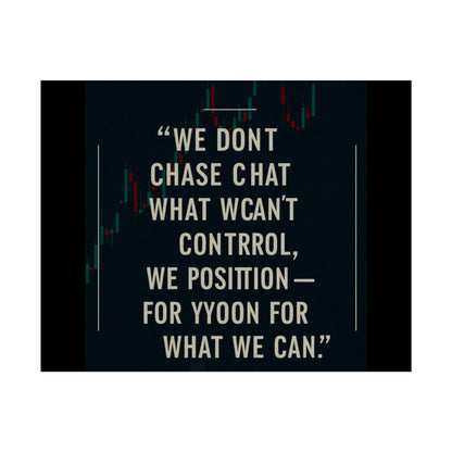 We Don’t Chase What We Can’t Control Art Poster, Motivational Quote Print, Modern Home Decor, Office Inspiration, Thoughtful Gift Idea - Candleholm