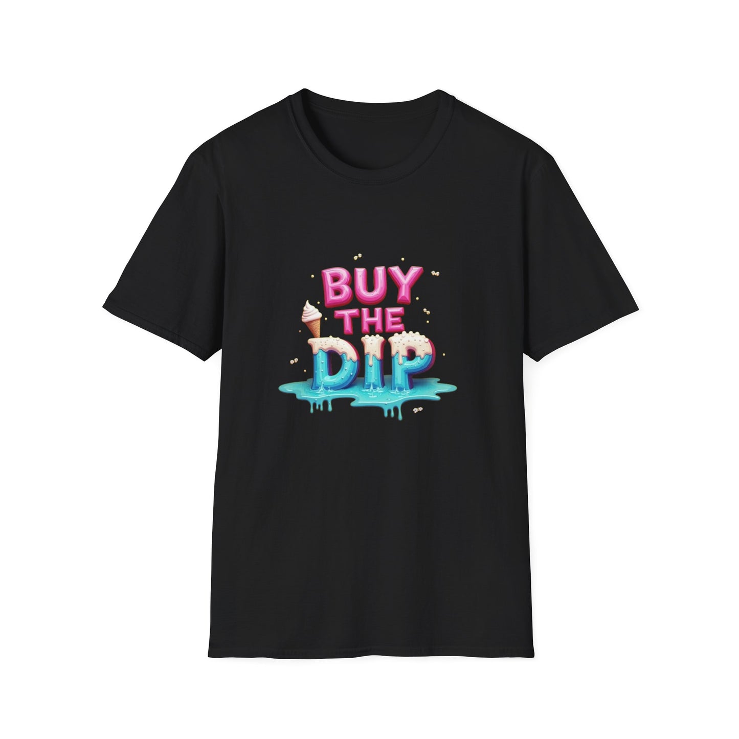 Buy The Dip Unisex Softstyle T-Shirt | Trendy Investment Tee, Crypto Apparel, Casual Wear, Gift for Traders, Financial Humor - Candleholm