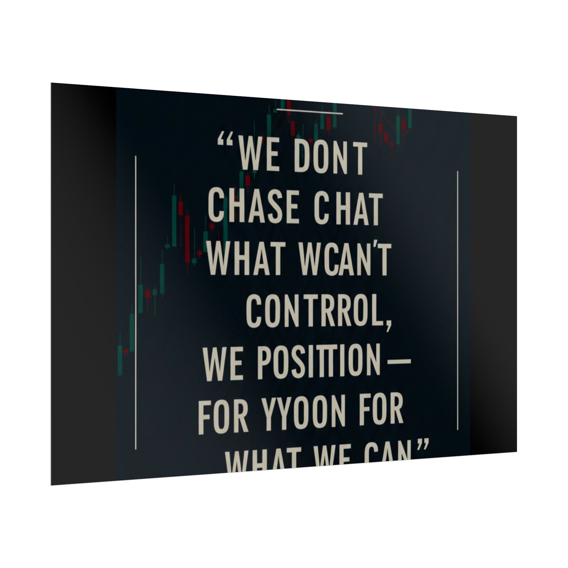 We Don’t Chase What We Can’t Control Art Poster, Motivational Quote Print, Modern Home Decor, Office Inspiration, Thoughtful Gift Idea - Candleholm