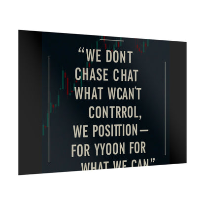We Don’t Chase What We Can’t Control Art Poster, Motivational Quote Print, Modern Home Decor, Office Inspiration, Thoughtful Gift Idea - Candleholm