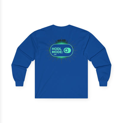 HODL Mode Long Sleeve Tee, Crypto Gift, Unisex T-Shirt, Investment Apparel, Funny Meme Shirt, Casual Wear, Layering Top - Candleholm