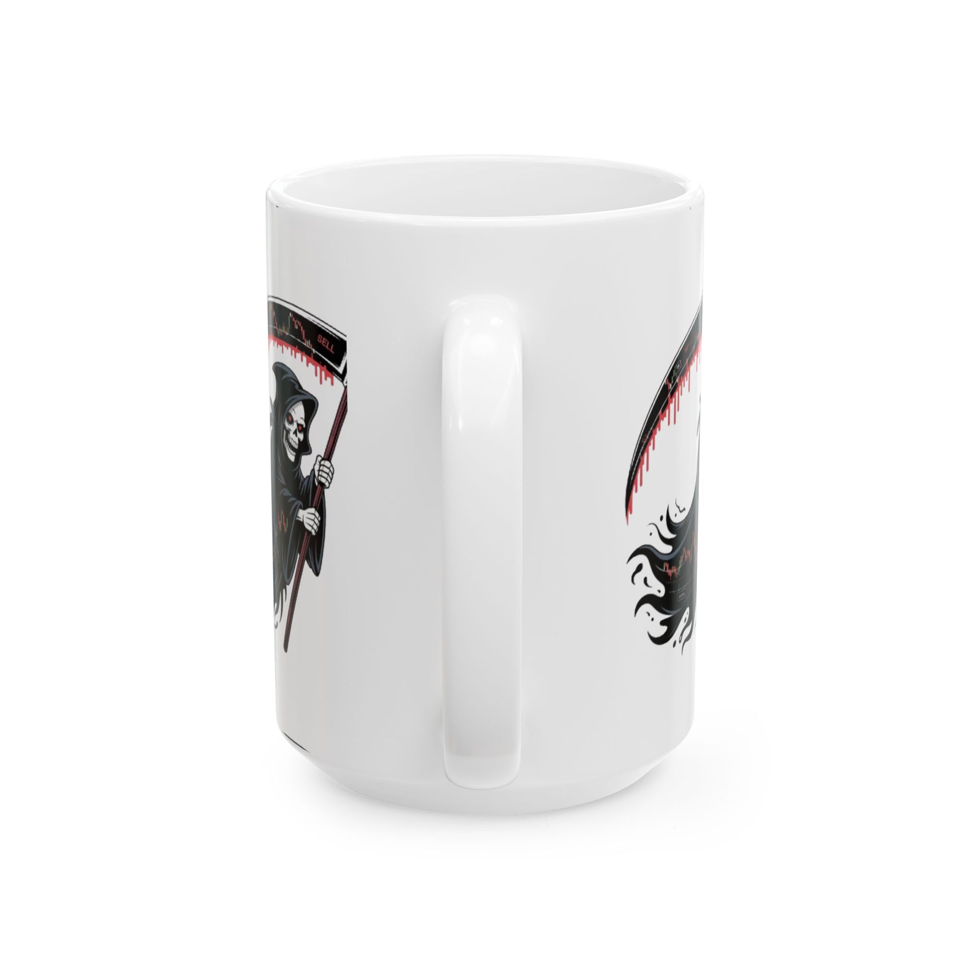The Bearish Reaper Mug, Halloween, Spooky Decor, Gift for Horror Fans, Unique Drinkware, Morbid Coffee Cup - Candleholm