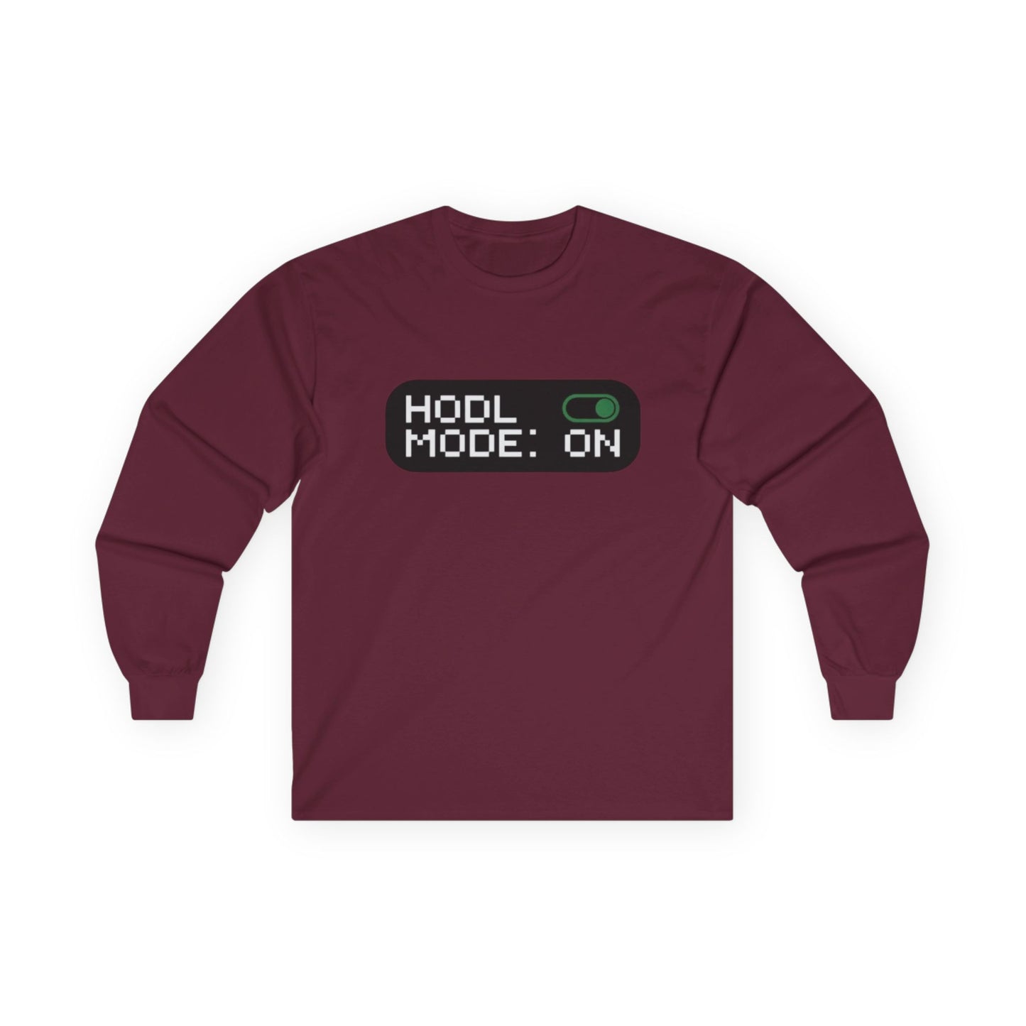 HODL Mode Long Sleeve Tee, Crypto Gift, Unisex T-Shirt, Investment Apparel, Funny Meme Shirt, Casual Wear, Layering Top - Candleholm