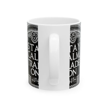 Stay Calm, Trade On Mug – Stoic Trader Coffee Cup for Market Volatility & Election Season - Candleholm