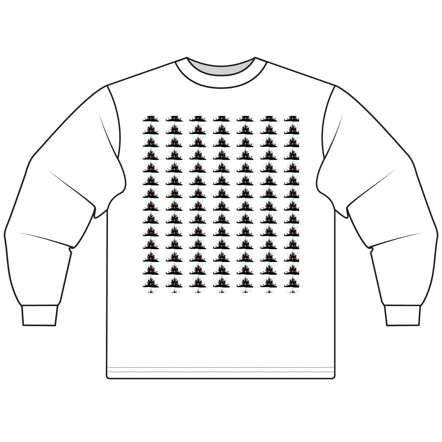 Haunted Chart – Ghosts of the Market  Stylish Unisex Long Sleeve T-Shirt, Cozy Everyday Wear, Perfect for Gifts, Casual Outings, Art Lovers' Essential - Candleholm