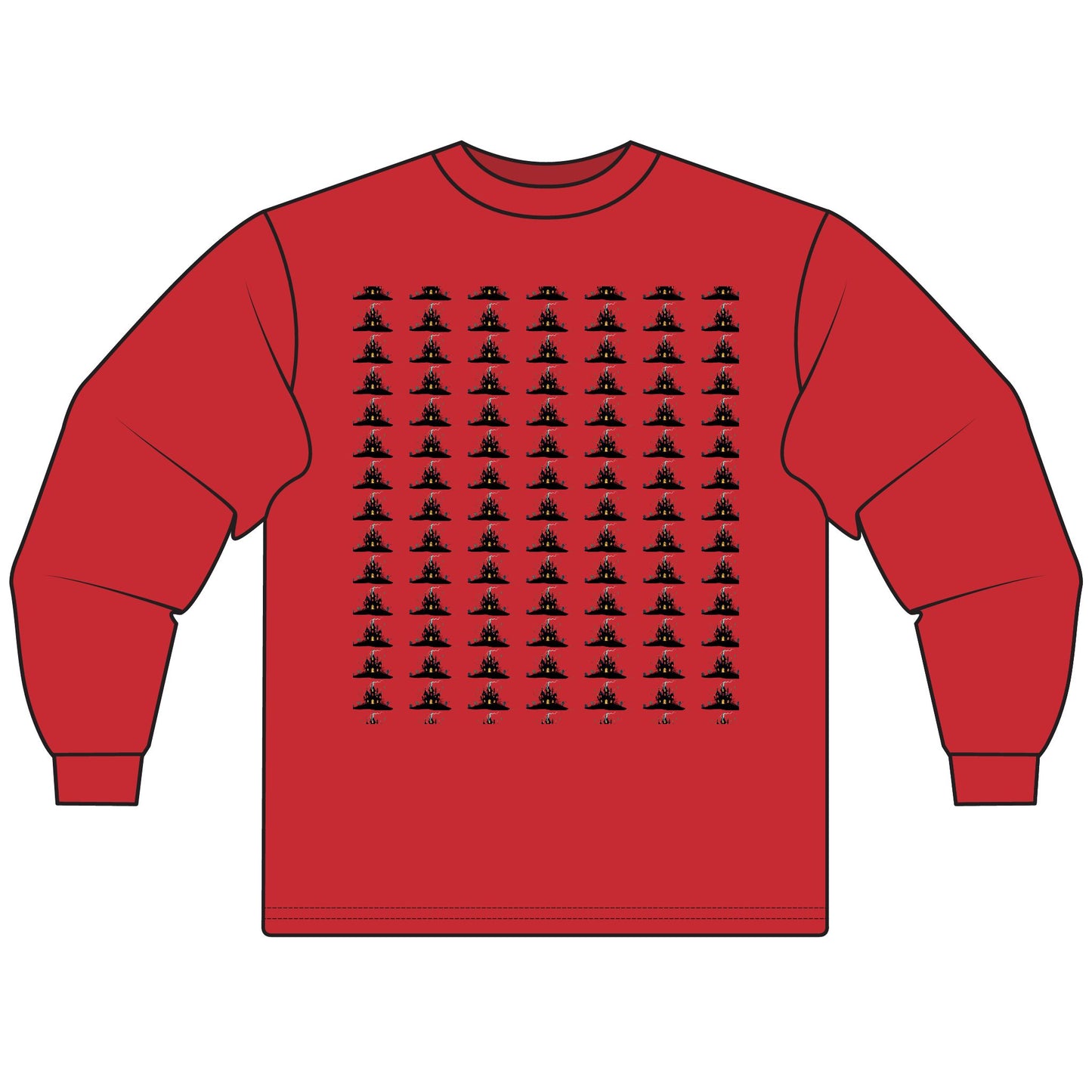 Haunted Chart – Ghosts of the Market  Stylish Unisex Long Sleeve T-Shirt, Cozy Everyday Wear, Perfect for Gifts, Casual Outings, Art Lovers' Essential - Candleholm