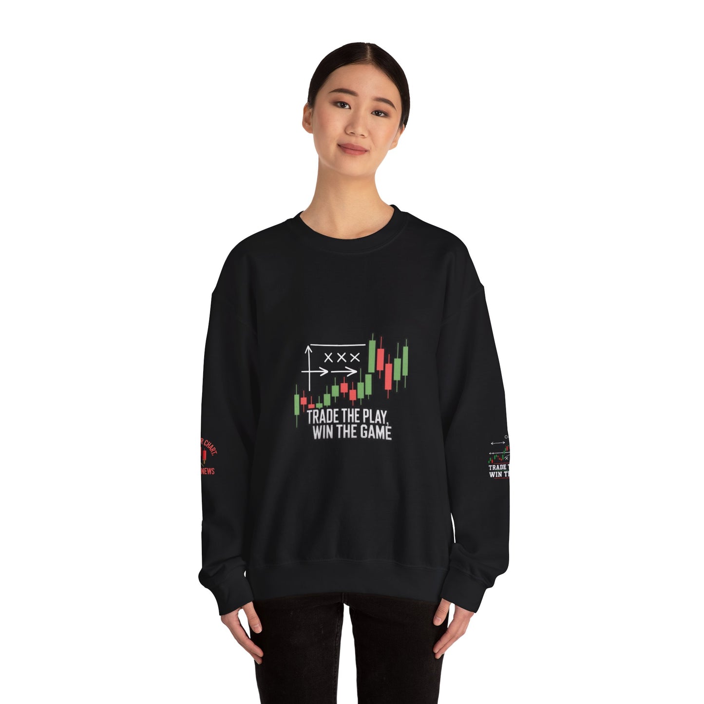 Market Playbook Sweatshirt - Chalkboard Football Trader Fall Uniform - Candleholm