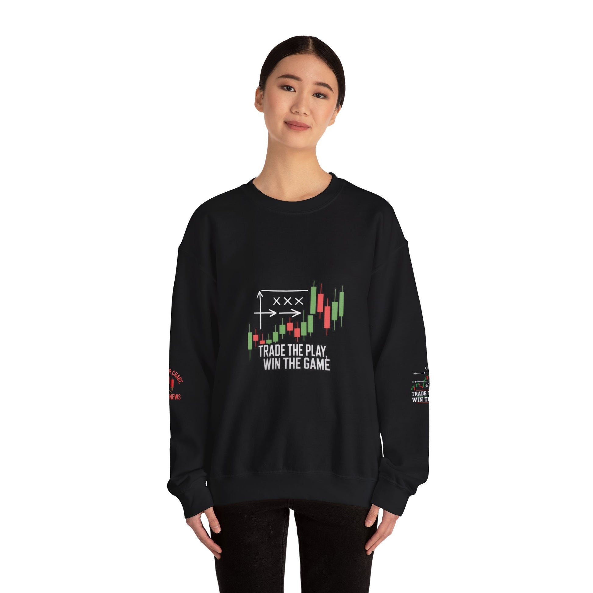 Market Playbook Sweatshirt - Chalkboard Football Trader Fall Uniform - Candleholm