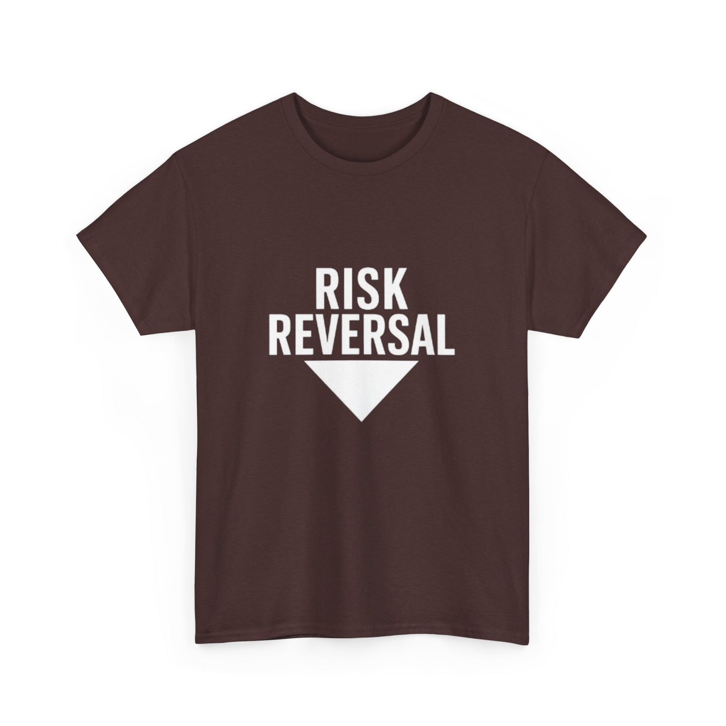 Risk Reversal Unisex Heavy Cotton Tee, Casual Graphic T-Shirt, Motivational Shirt, Relaxed Fit Tee, Thought-Provoking Wear - Candleholm