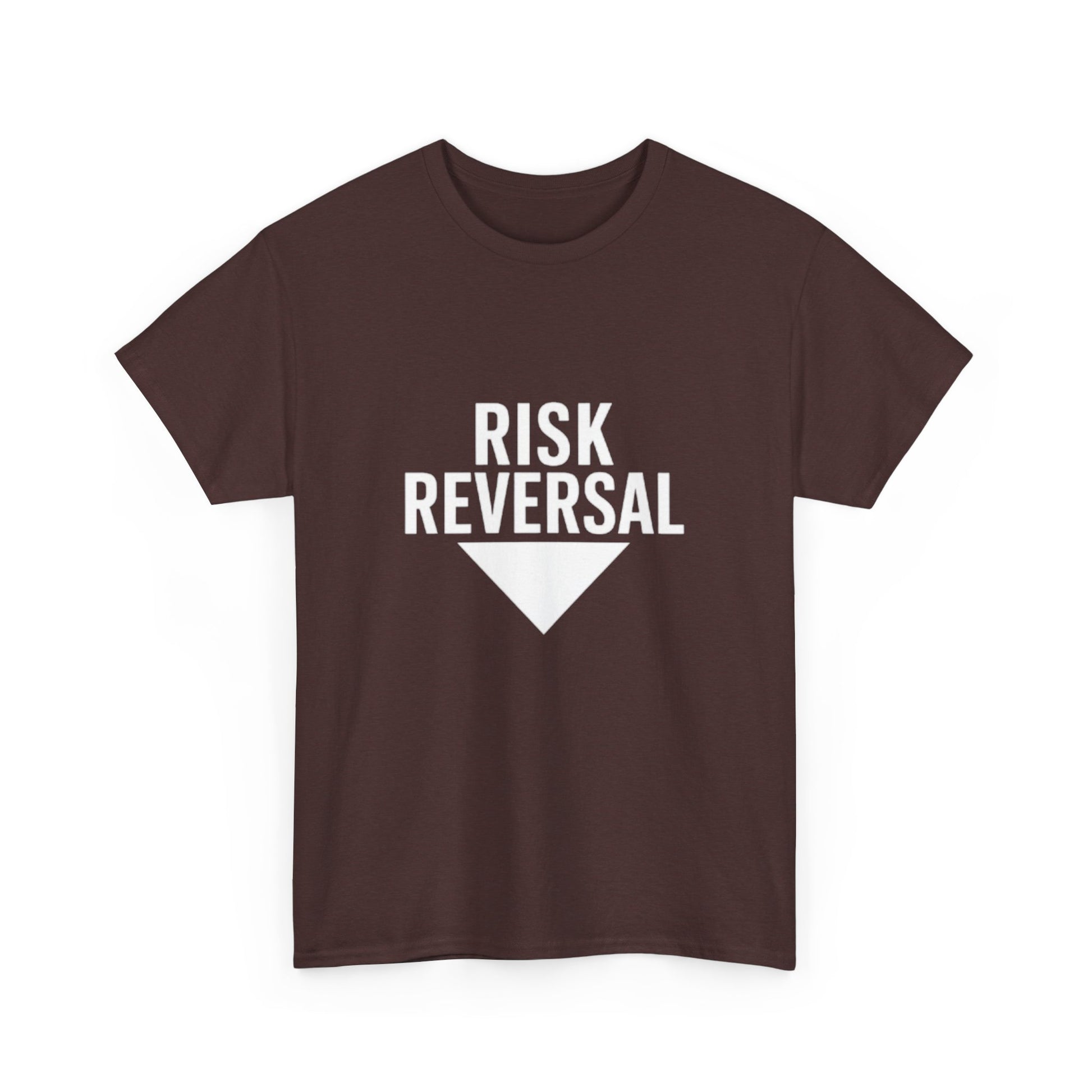 Risk Reversal Unisex Heavy Cotton Tee, Casual Graphic T-Shirt, Motivational Shirt, Relaxed Fit Tee, Thought-Provoking Wear - Candleholm