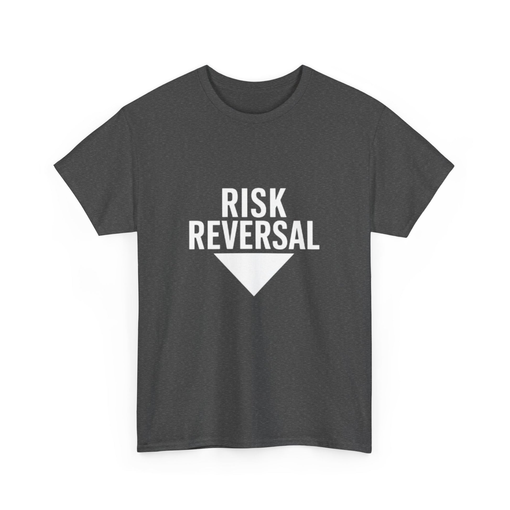 Risk Reversal Unisex Heavy Cotton Tee, Casual Graphic T-Shirt, Motivational Shirt, Relaxed Fit Tee, Thought-Provoking Wear - Candleholm
