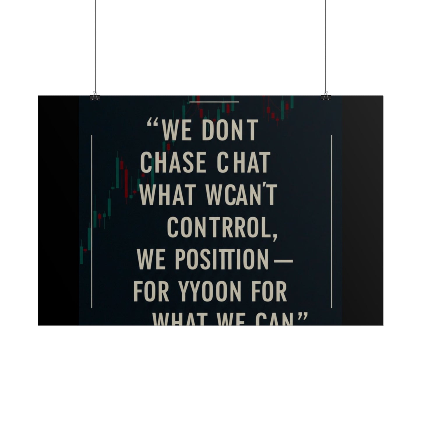 We Don’t Chase What We Can’t Control Art Poster, Motivational Quote Print, Modern Home Decor, Office Inspiration, Thoughtful Gift Idea - Candleholm