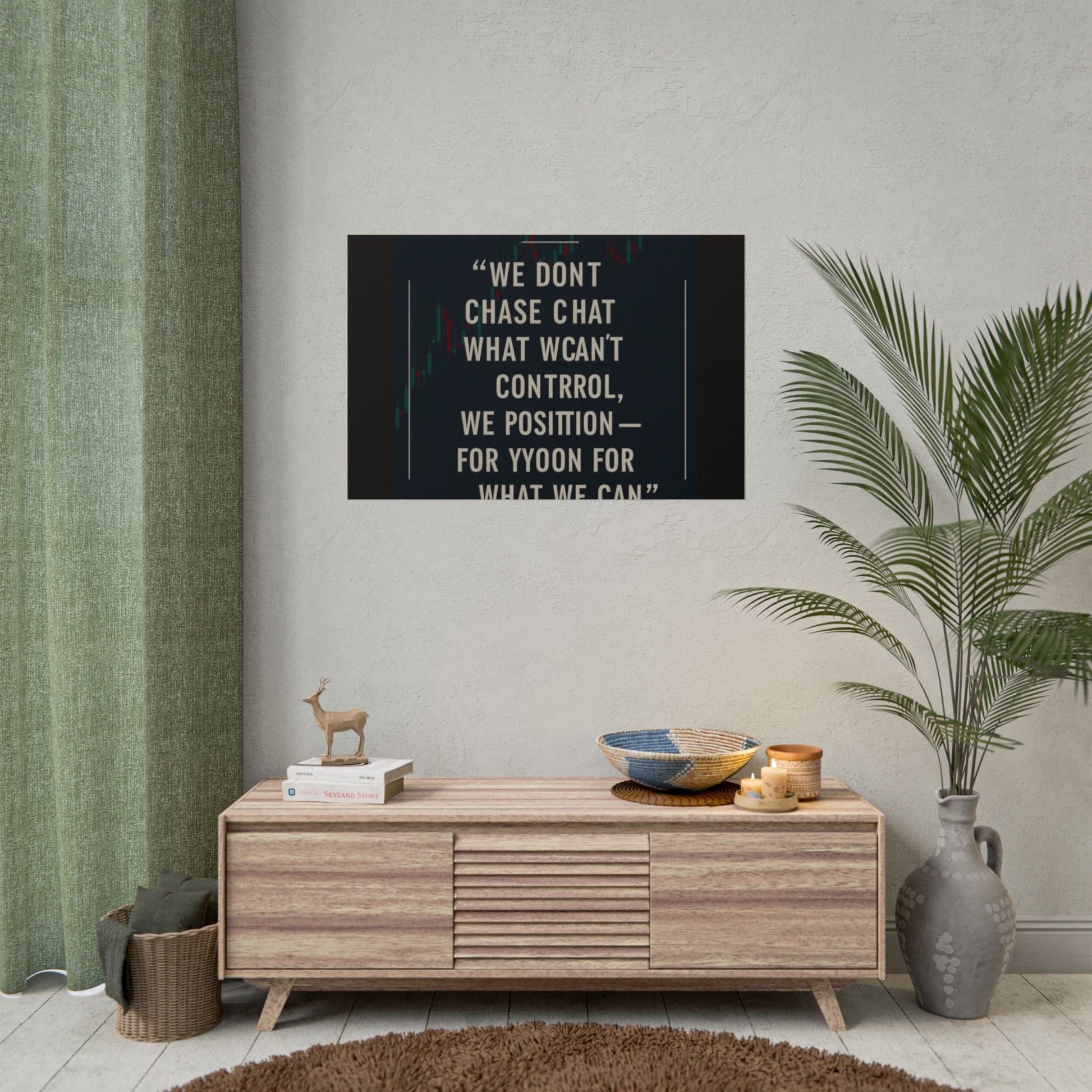 We Don’t Chase What We Can’t Control Art Poster, Motivational Quote Print, Modern Home Decor, Office Inspiration, Thoughtful Gift Idea - Candleholm