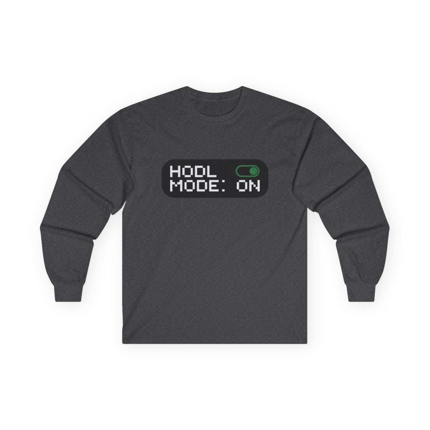 HODL Mode Long Sleeve Tee, Crypto Gift, Unisex T-Shirt, Investment Apparel, Funny Meme Shirt, Casual Wear, Layering Top - Candleholm