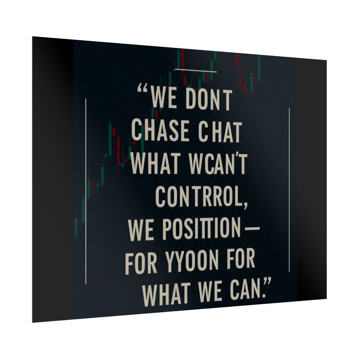 We Don’t Chase What We Can’t Control Art Poster, Motivational Quote Print, Modern Home Decor, Office Inspiration, Thoughtful Gift Idea - Candleholm