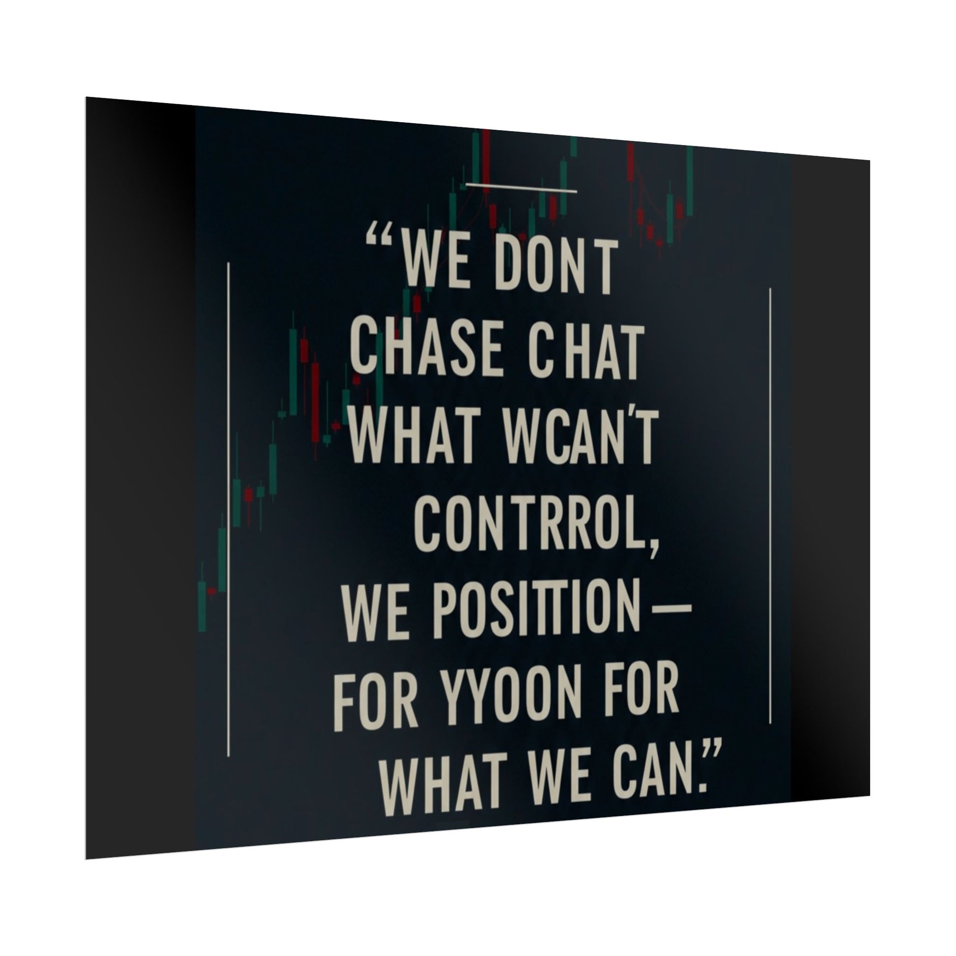We Don’t Chase What We Can’t Control Art Poster, Motivational Quote Print, Modern Home Decor, Office Inspiration, Thoughtful Gift Idea - Candleholm