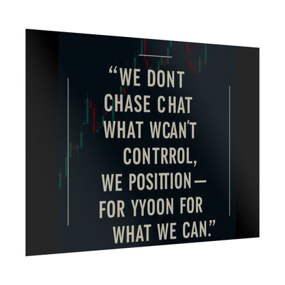 We Don’t Chase What We Can’t Control Art Poster, Motivational Quote Print, Modern Home Decor, Office Inspiration, Thoughtful Gift Idea - Candleholm