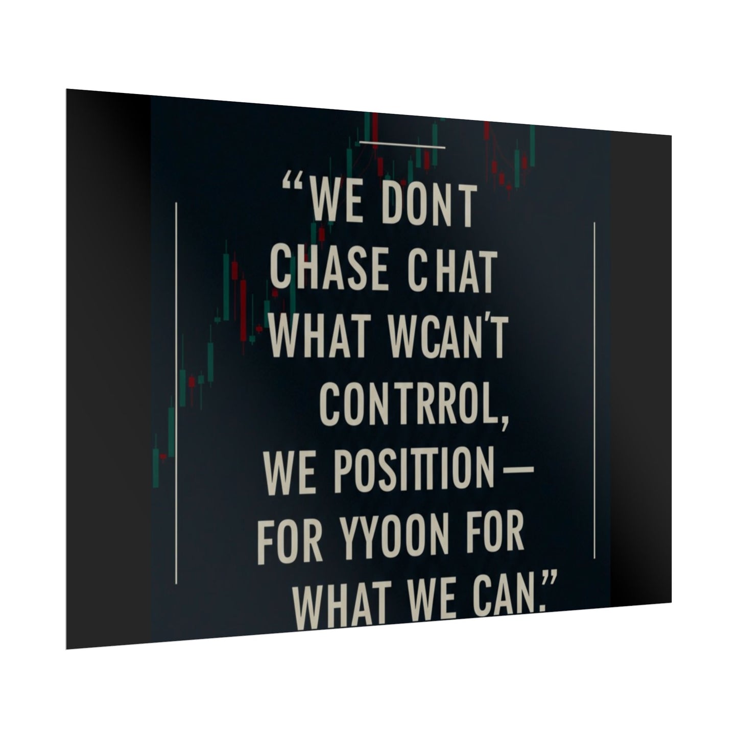 We Don’t Chase What We Can’t Control Art Poster, Motivational Quote Print, Modern Home Decor, Office Inspiration, Thoughtful Gift Idea - Candleholm