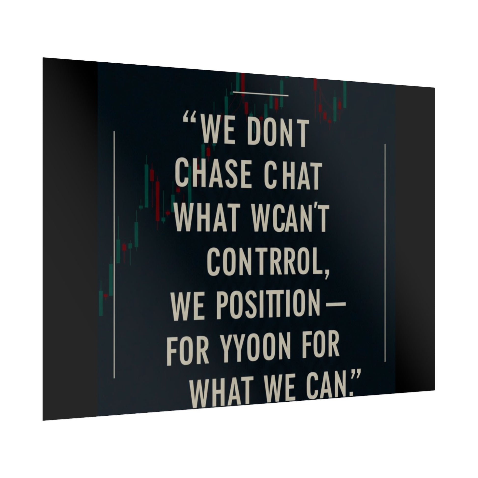 We Don’t Chase What We Can’t Control Art Poster, Motivational Quote Print, Modern Home Decor, Office Inspiration, Thoughtful Gift Idea - Candleholm