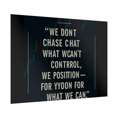 We Don’t Chase What We Can’t Control Art Poster, Motivational Quote Print, Modern Home Decor, Office Inspiration, Thoughtful Gift Idea - Candleholm