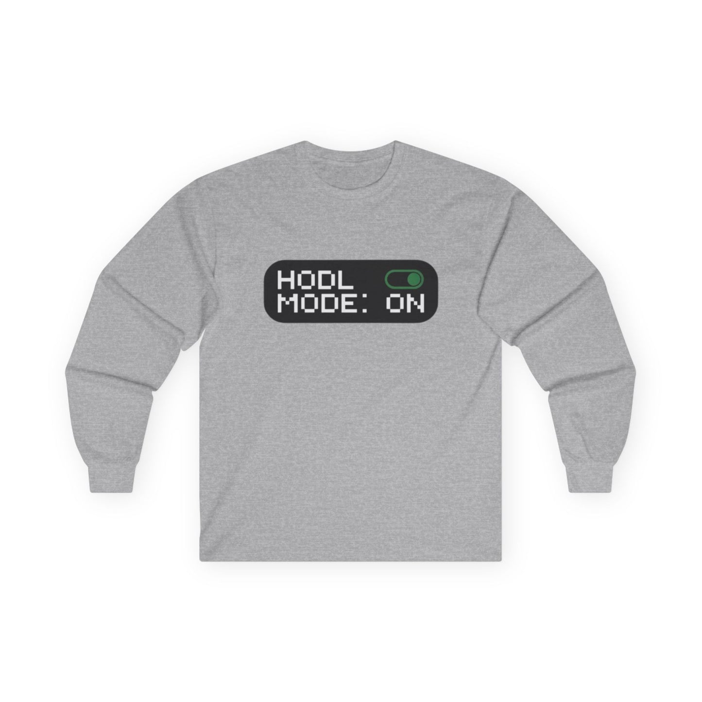 HODL Mode Long Sleeve Tee, Crypto Gift, Unisex T-Shirt, Investment Apparel, Funny Meme Shirt, Casual Wear, Layering Top - Candleholm
