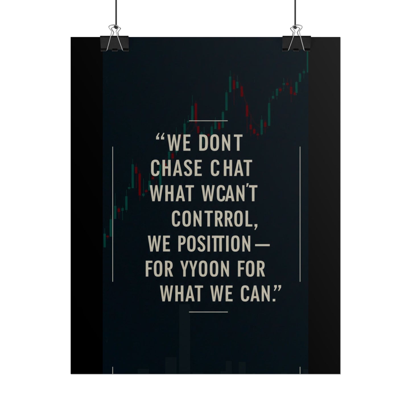 We Don’t Chase What We Can’t Control Art Poster, Motivational Quote Print, Modern Home Decor, Office Inspiration, Thoughtful Gift Idea - Candleholm