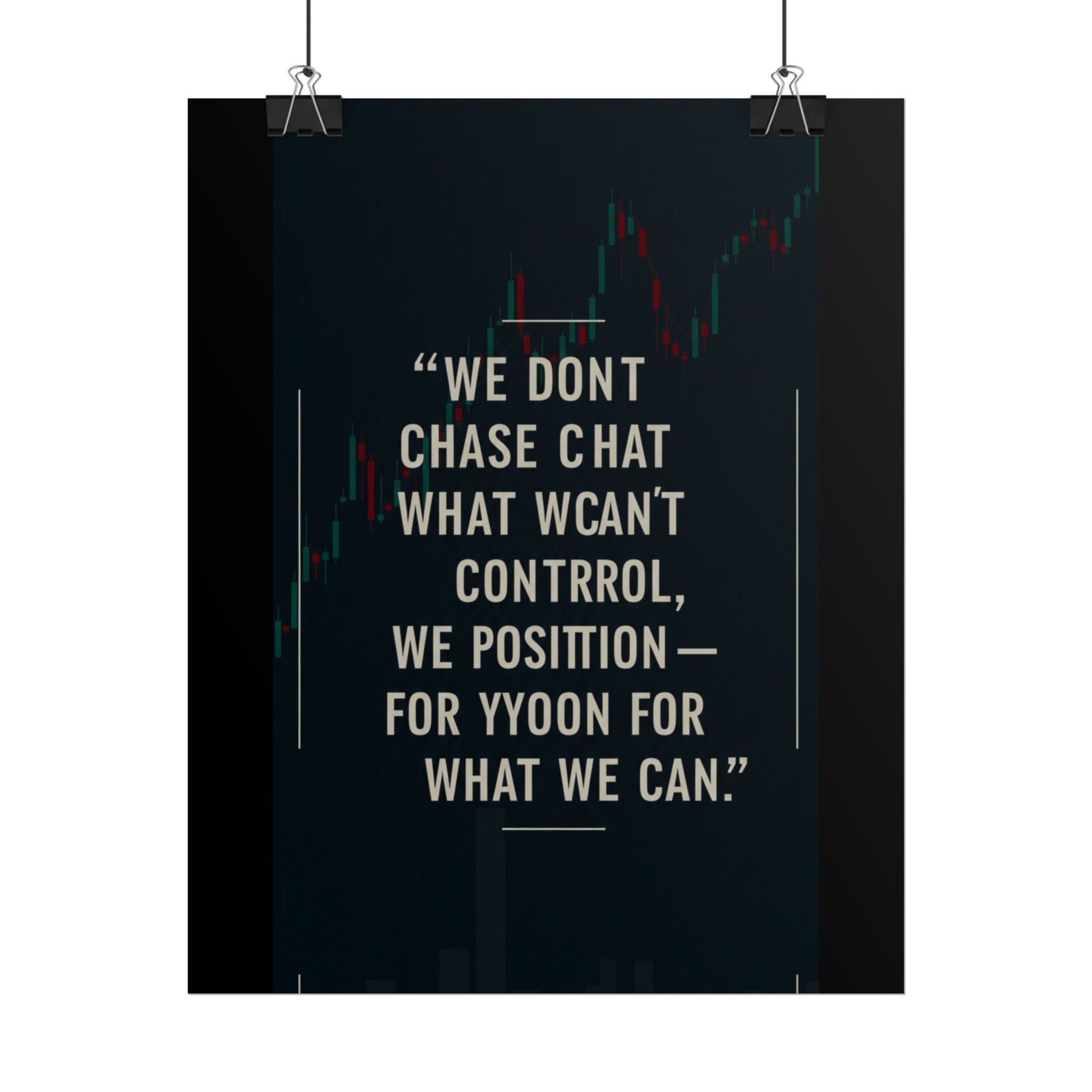 We Don’t Chase What We Can’t Control Art Poster, Motivational Quote Print, Modern Home Decor, Office Inspiration, Thoughtful Gift Idea - Candleholm