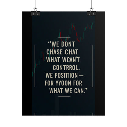 We Don’t Chase What We Can’t Control Art Poster, Motivational Quote Print, Modern Home Decor, Office Inspiration, Thoughtful Gift Idea - Candleholm