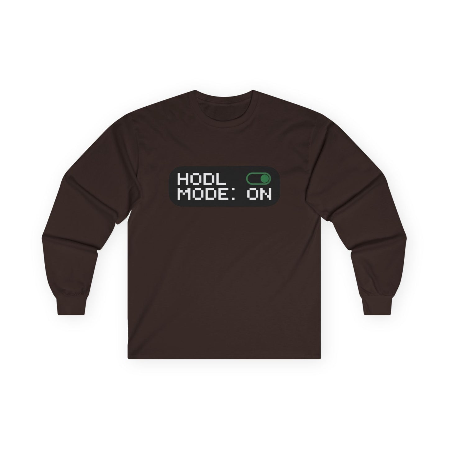 HODL Mode Long Sleeve Tee, Crypto Gift, Unisex T-Shirt, Investment Apparel, Funny Meme Shirt, Casual Wear, Layering Top - Candleholm