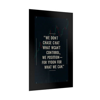 We Don’t Chase What We Can’t Control Art Poster, Motivational Quote Print, Modern Home Decor, Office Inspiration, Thoughtful Gift Idea - Candleholm