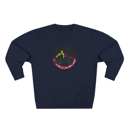 Q4 Execution Season Unisex Crewneck Sweatshirt - Trading Charts Gridiron Design - Candleholm