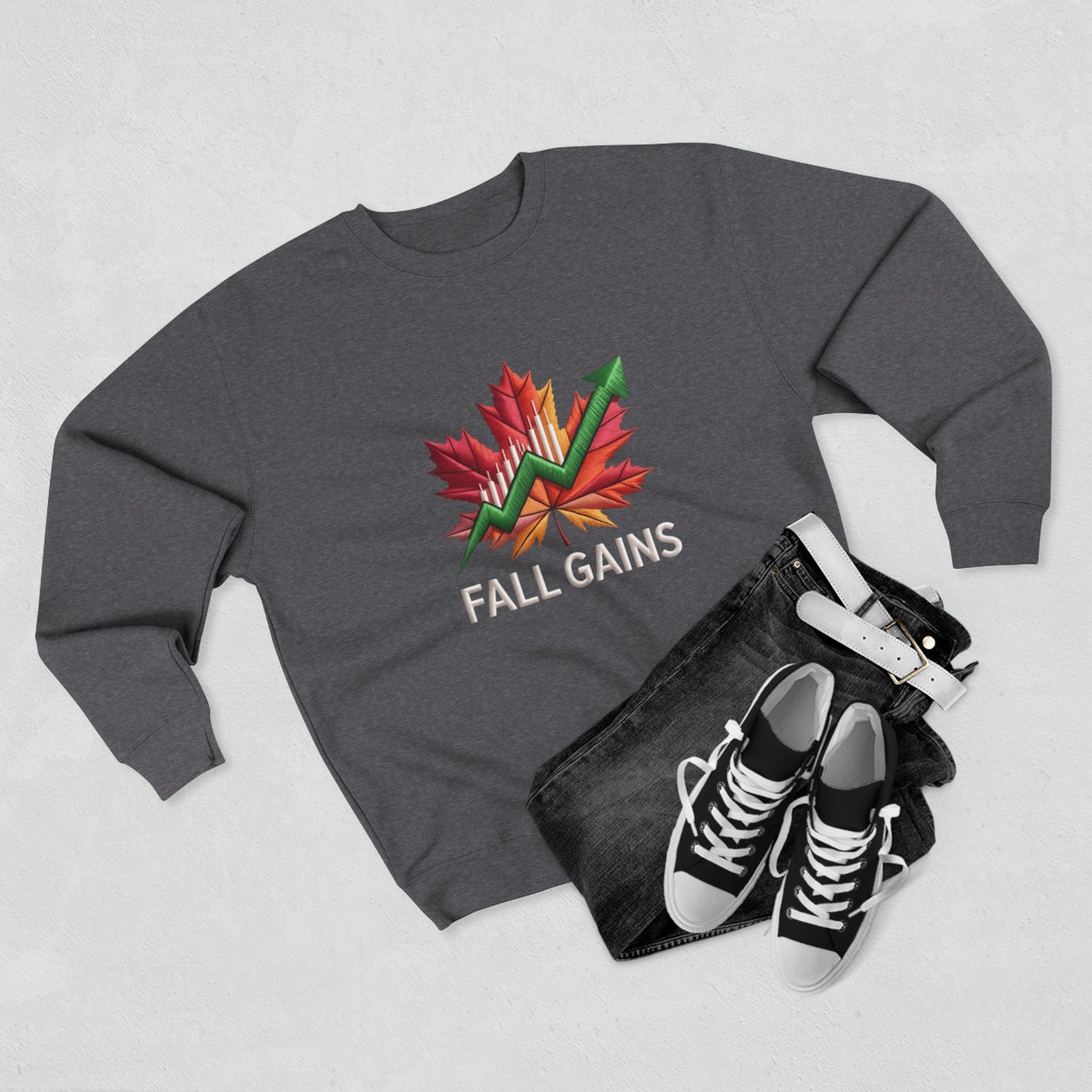 Execution Season Unisex Crewneck Sweatshirt - Q4 Trading Chart Design