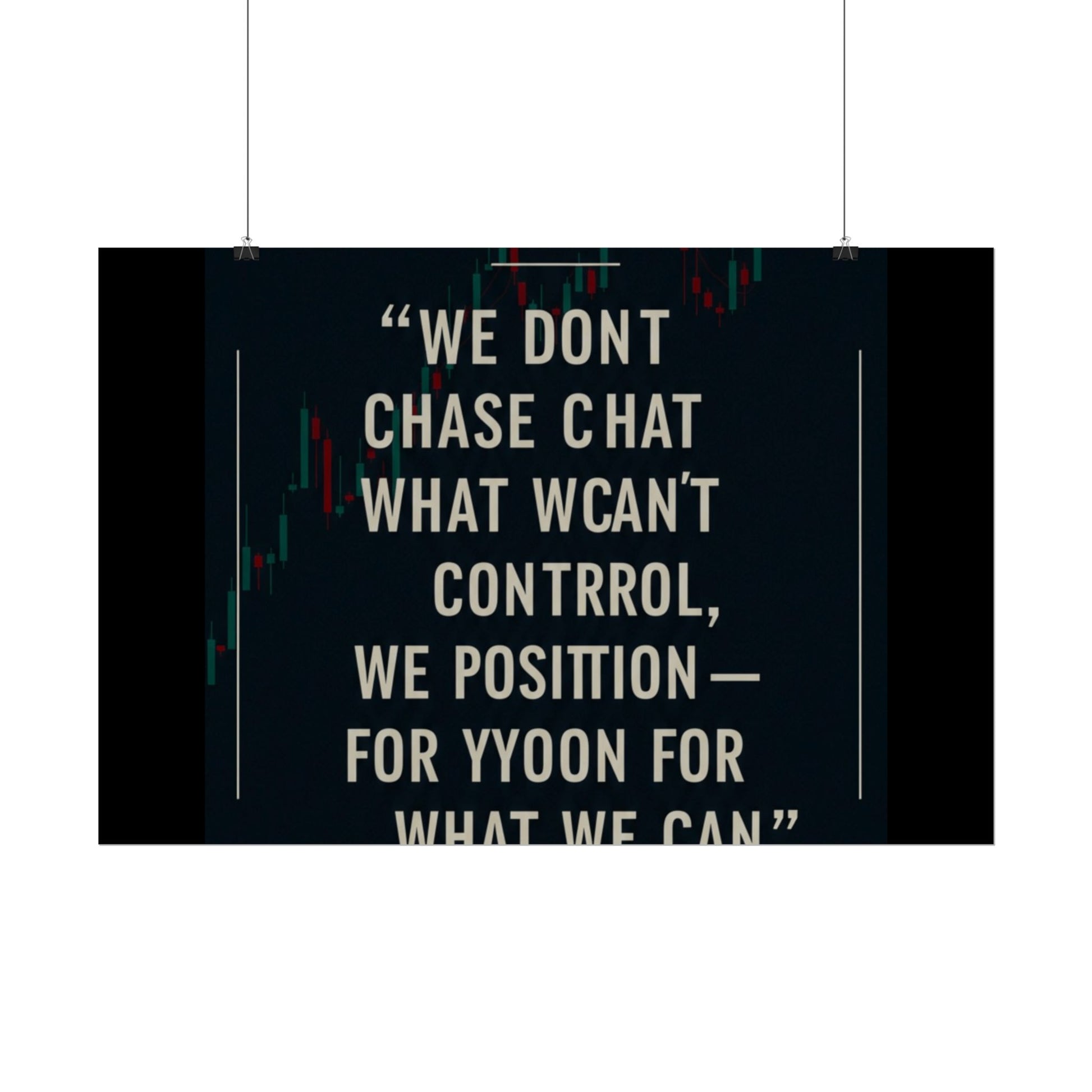 We Don’t Chase What We Can’t Control Art Poster, Motivational Quote Print, Modern Home Decor, Office Inspiration, Thoughtful Gift Idea - Candleholm