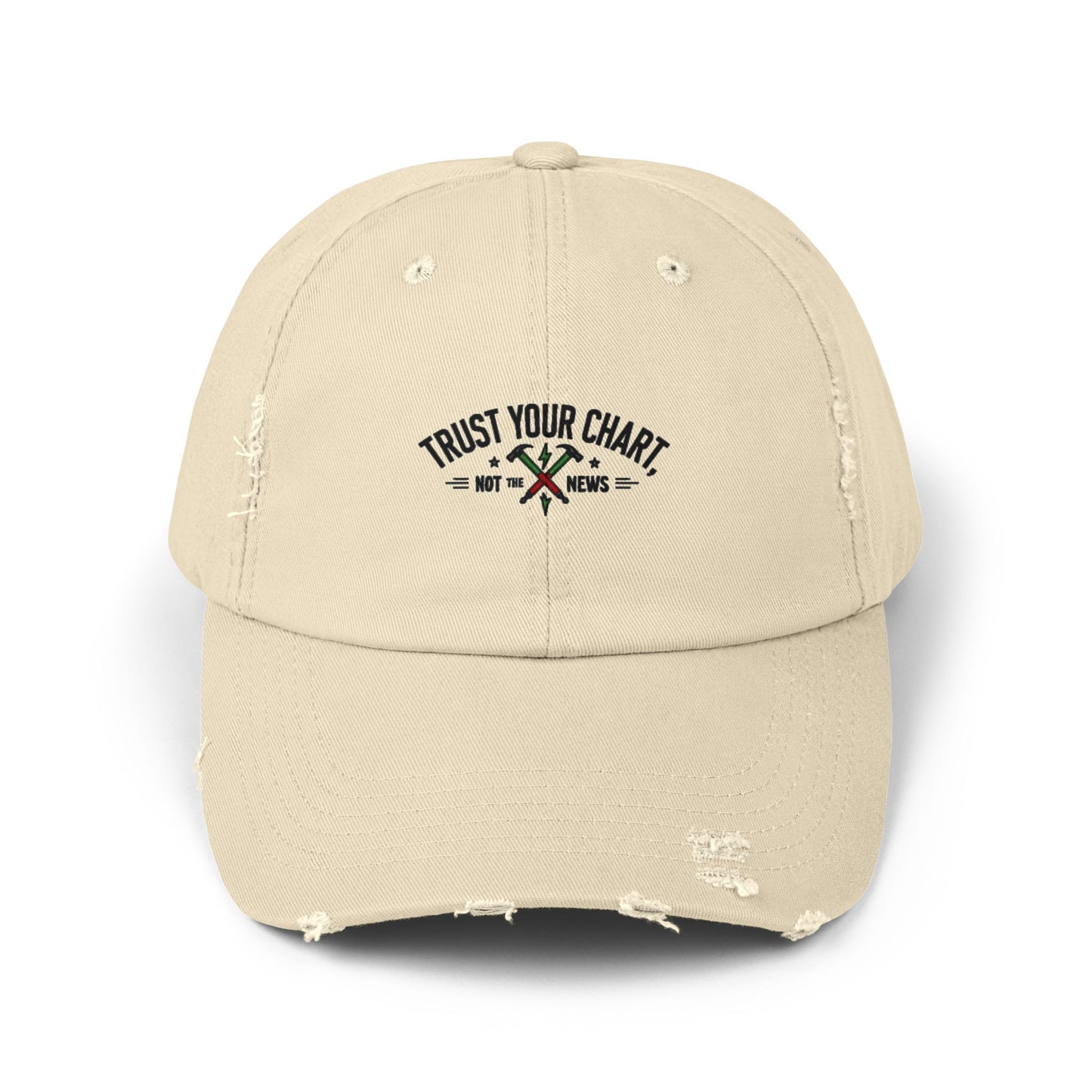 Trust Your Chart, Not the News” – Embroidered Minimalist Trading Dad Hat - Candleholm