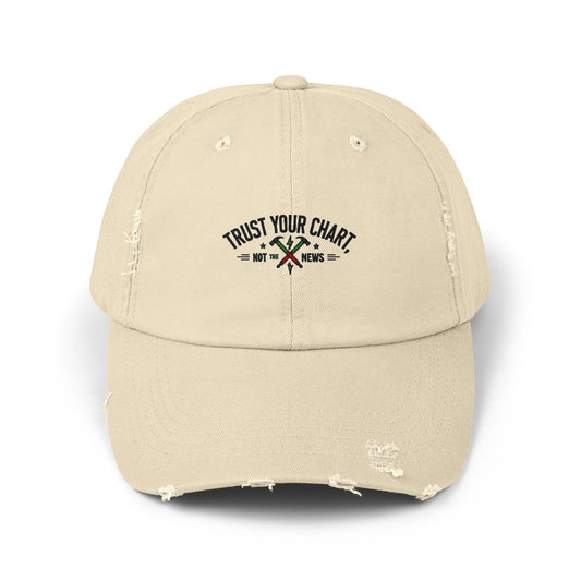 Trust Your Chart, Not the News” – Embroidered Minimalist Trading Dad Hat - Candleholm