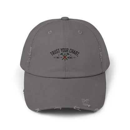 Trust Your Chart, Not the News” – Embroidered Minimalist Trading Dad Hat - Candleholm