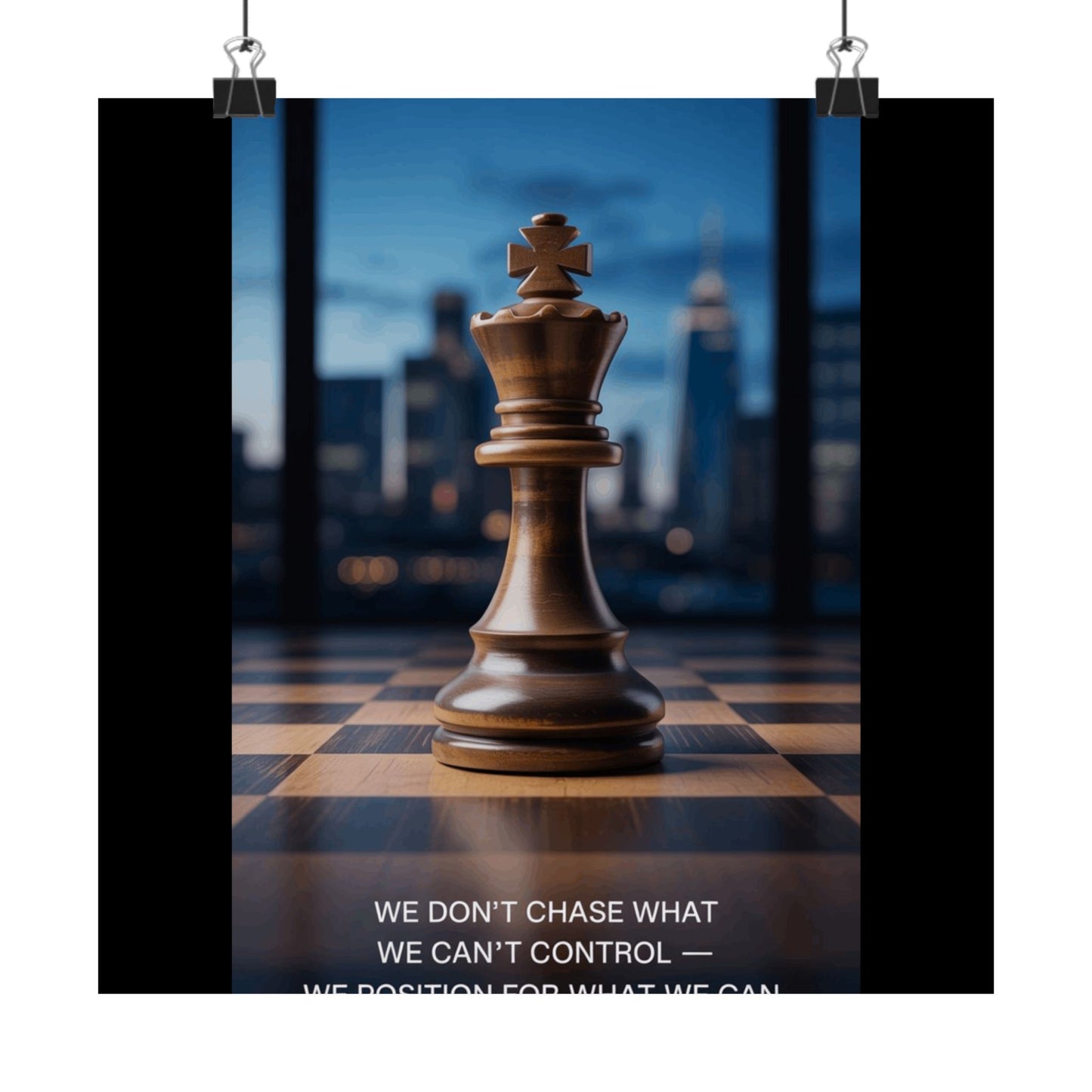 Vertical Poster - Matte Inspirational Artwork for Chess Enthusiasts and Strategists - Candleholm