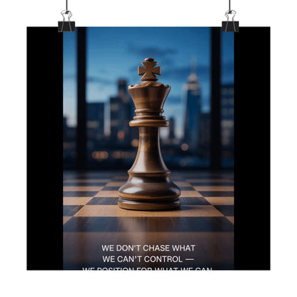 Vertical Poster - Matte Inspirational Artwork for Chess Enthusiasts and Strategists - Candleholm