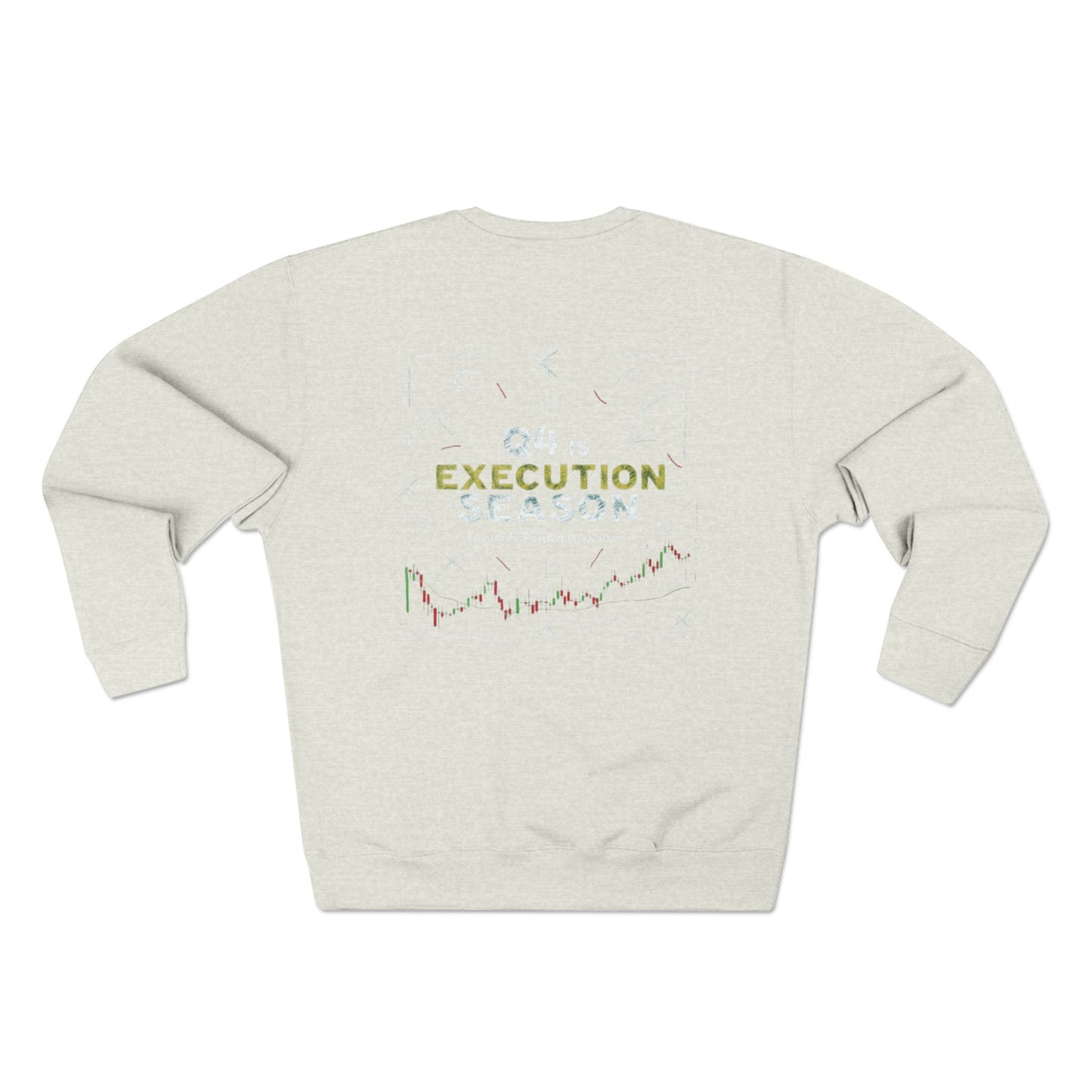 Q4 Execution Season Unisex Crewneck Sweatshirt - Trading Charts Gridiron Design - Candleholm