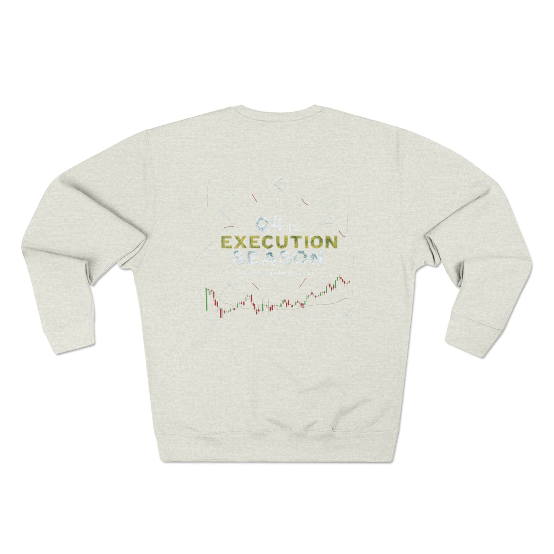 Q4 Execution Season Unisex Crewneck Sweatshirt - Trading Charts Gridiron Design - Candleholm