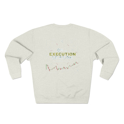 Q4 Execution Season Unisex Crewneck Sweatshirt - Trading Charts Gridiron Design - Candleholm