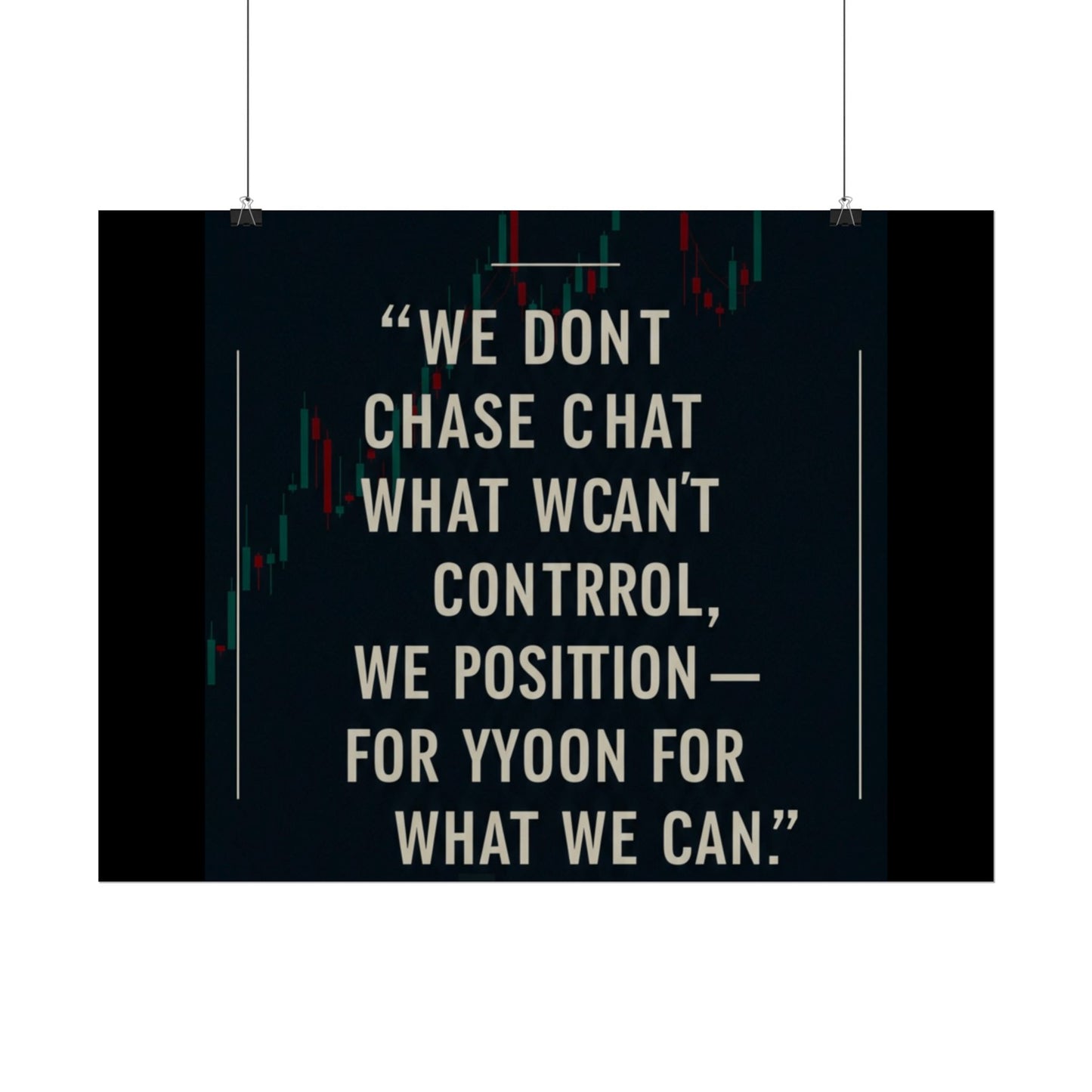 We Don’t Chase What We Can’t Control Art Poster, Motivational Quote Print, Modern Home Decor, Office Inspiration, Thoughtful Gift Idea - Candleholm