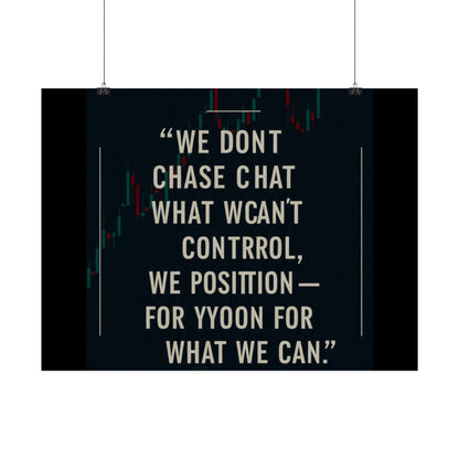 We Don’t Chase What We Can’t Control Art Poster, Motivational Quote Print, Modern Home Decor, Office Inspiration, Thoughtful Gift Idea - Candleholm