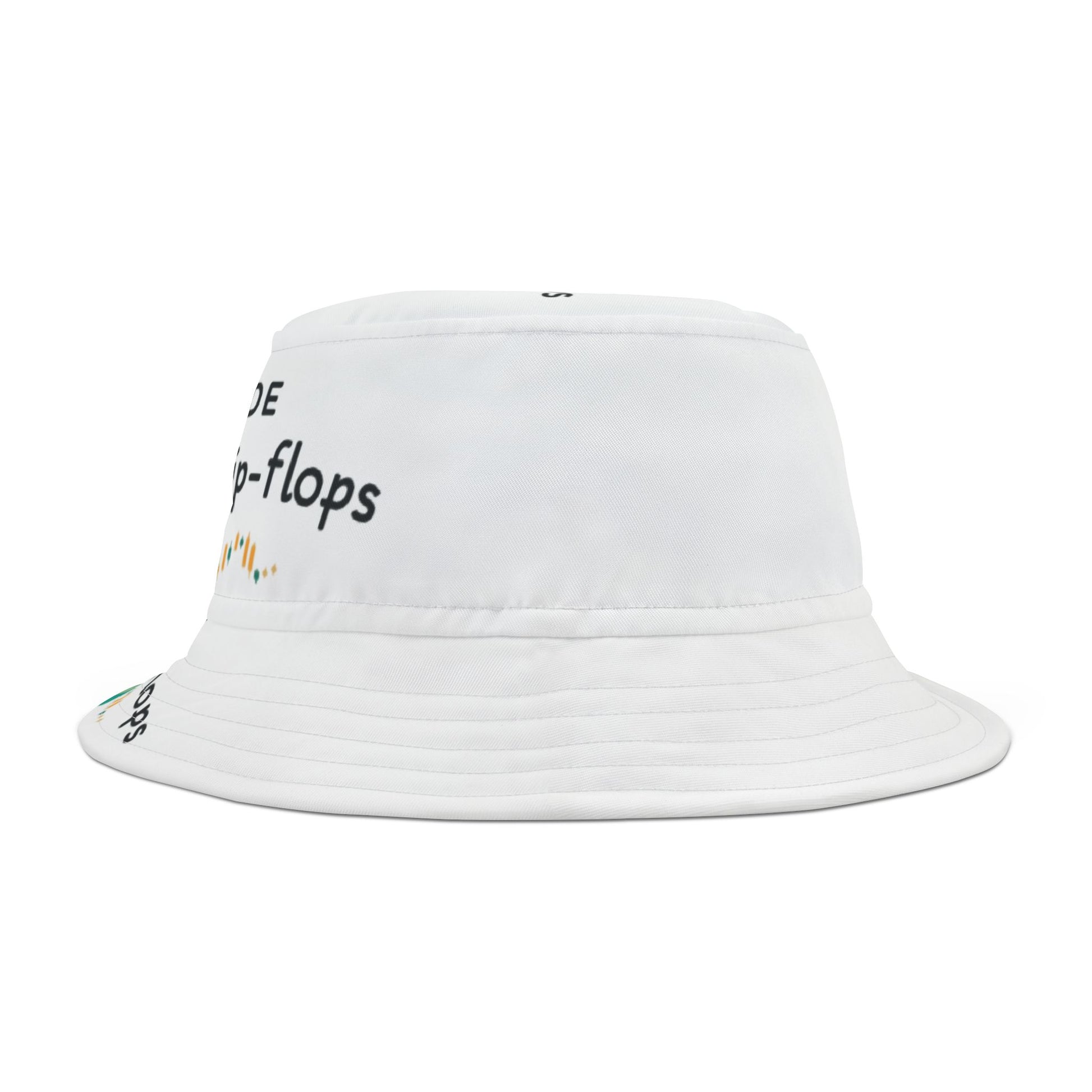 TRADE IN FLIP FLOPS  All-Over Print Bucket Hat, Summer Fashion Accessory, Sun Protection Hat, Gift for Outdoorsy Friends, Trendy Beachwear - Candleholm