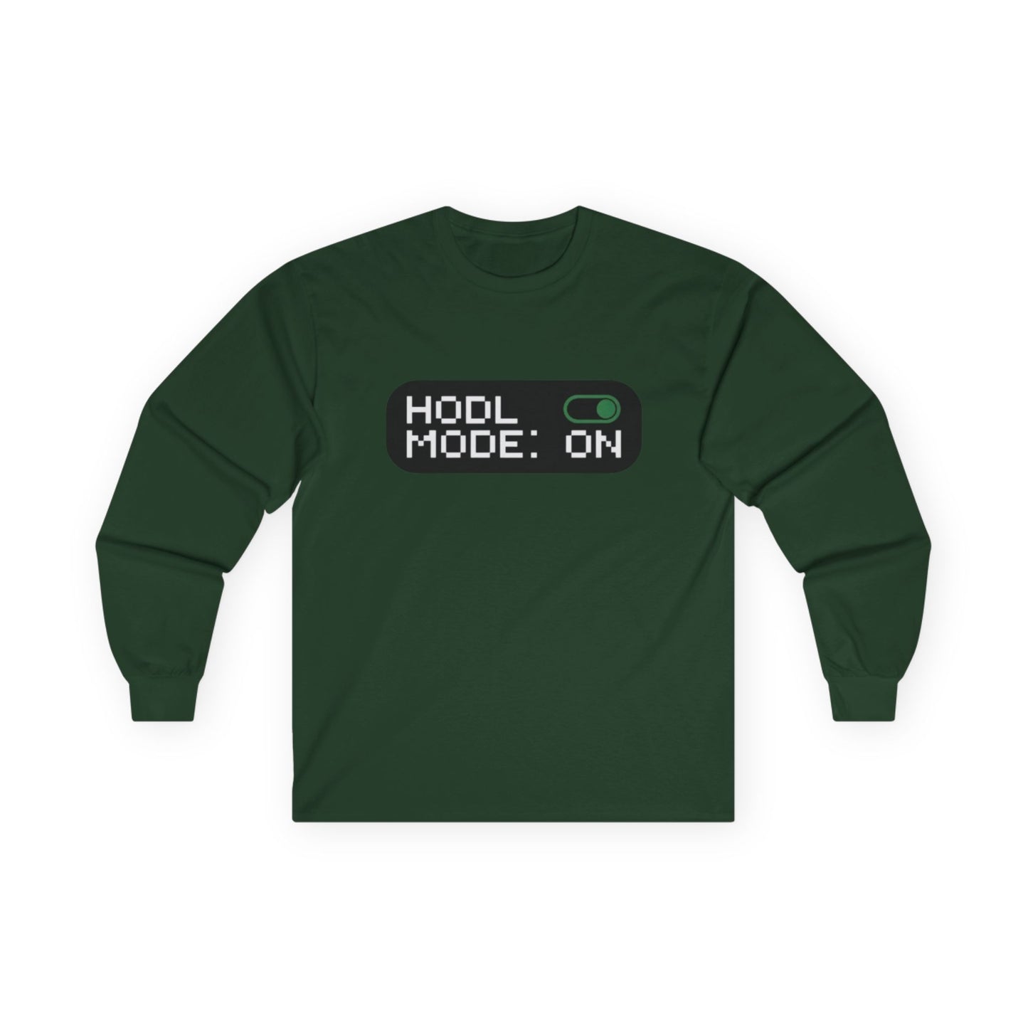 HODL Mode Long Sleeve Tee, Crypto Gift, Unisex T-Shirt, Investment Apparel, Funny Meme Shirt, Casual Wear, Layering Top - Candleholm