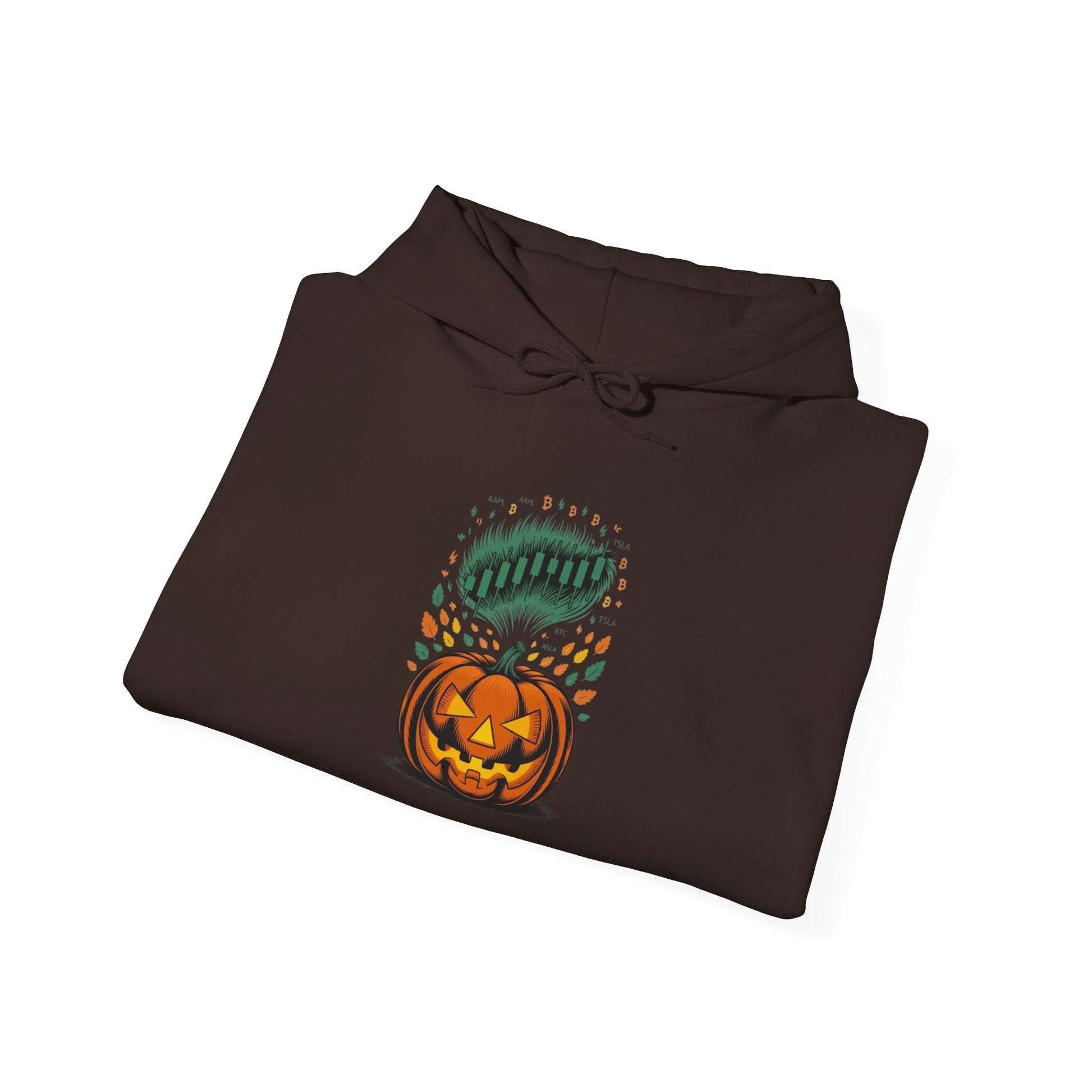 Pumpkin Pump – Bullish Halloween Rally Hoodie  Cozy Unisex Sweatshirt for Fall, Pumpkin and Moon Design, Perfect for Autumn Celebrations, Comfortable Gift [...] - Candleholm